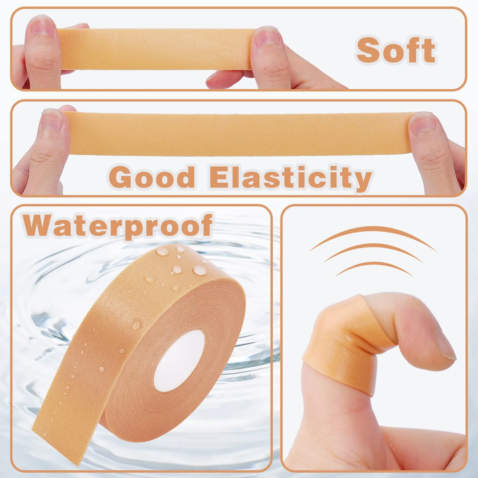 6Rolls Moleskin Tape,Adhesive Blister Tape Pads,Anti-wear Blister Prevention Heel Pads Foam Tape,Waterproof Moleskin for Feet,Blister Tape Foot Care Sticker for Hand Foot Heel Toe Reduce Friction Pain