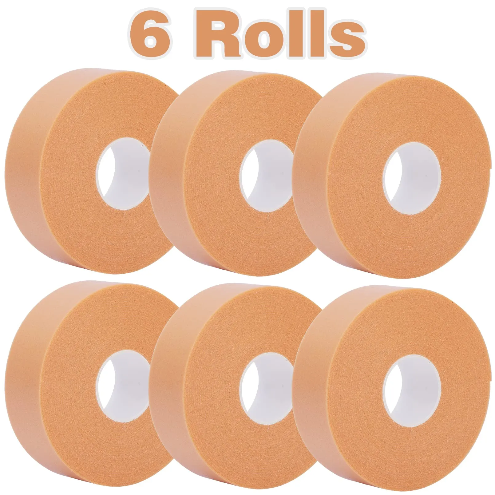 6Rolls Moleskin Tape,Adhesive Blister Tape Pads,Anti-wear Blister Prevention Heel Pads Foam Tape,Waterproof Moleskin for Feet,Blister Tape Foot Care Sticker for Hand Foot Heel Toe Reduce Friction Pain