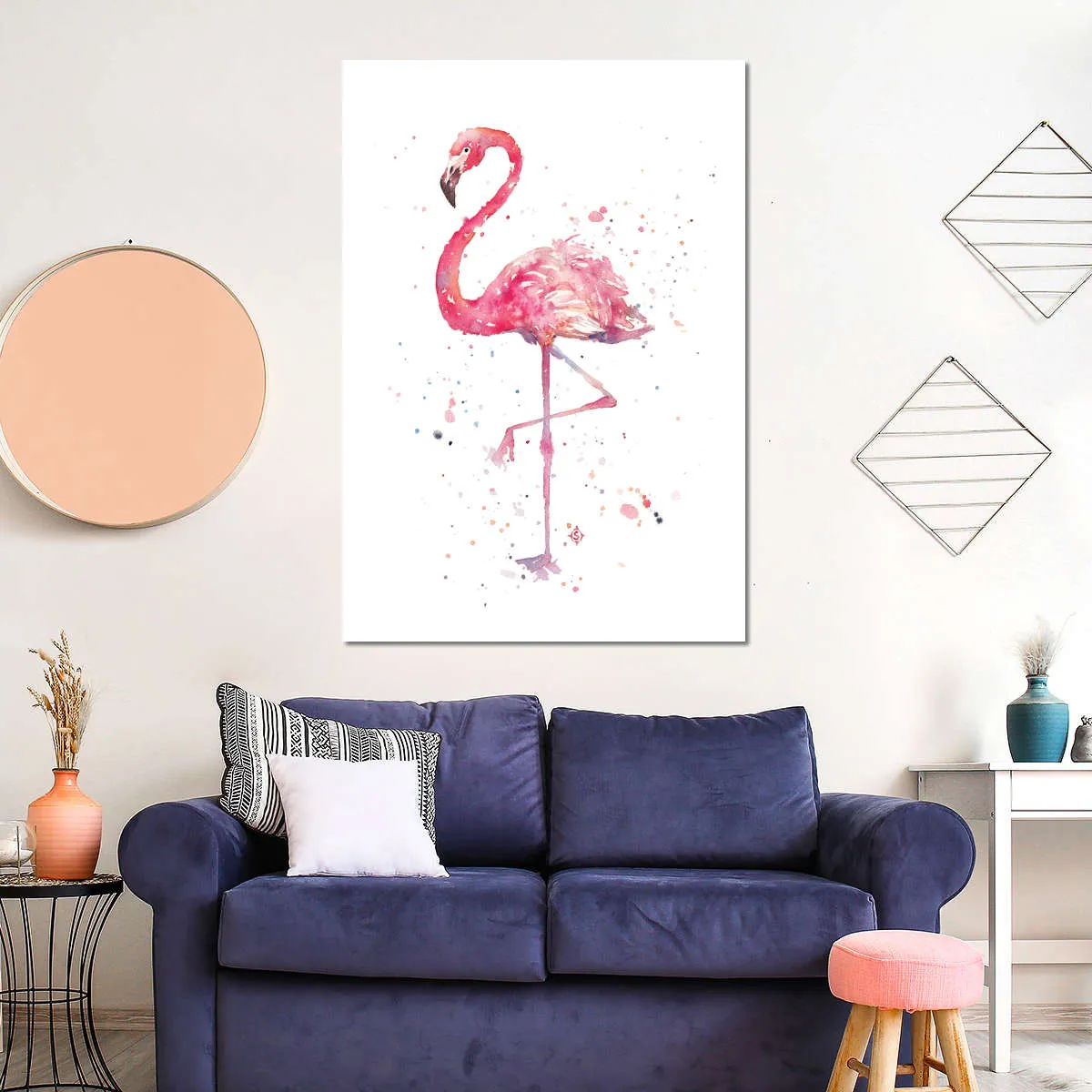 A Flamingo's Fancy Wall Art