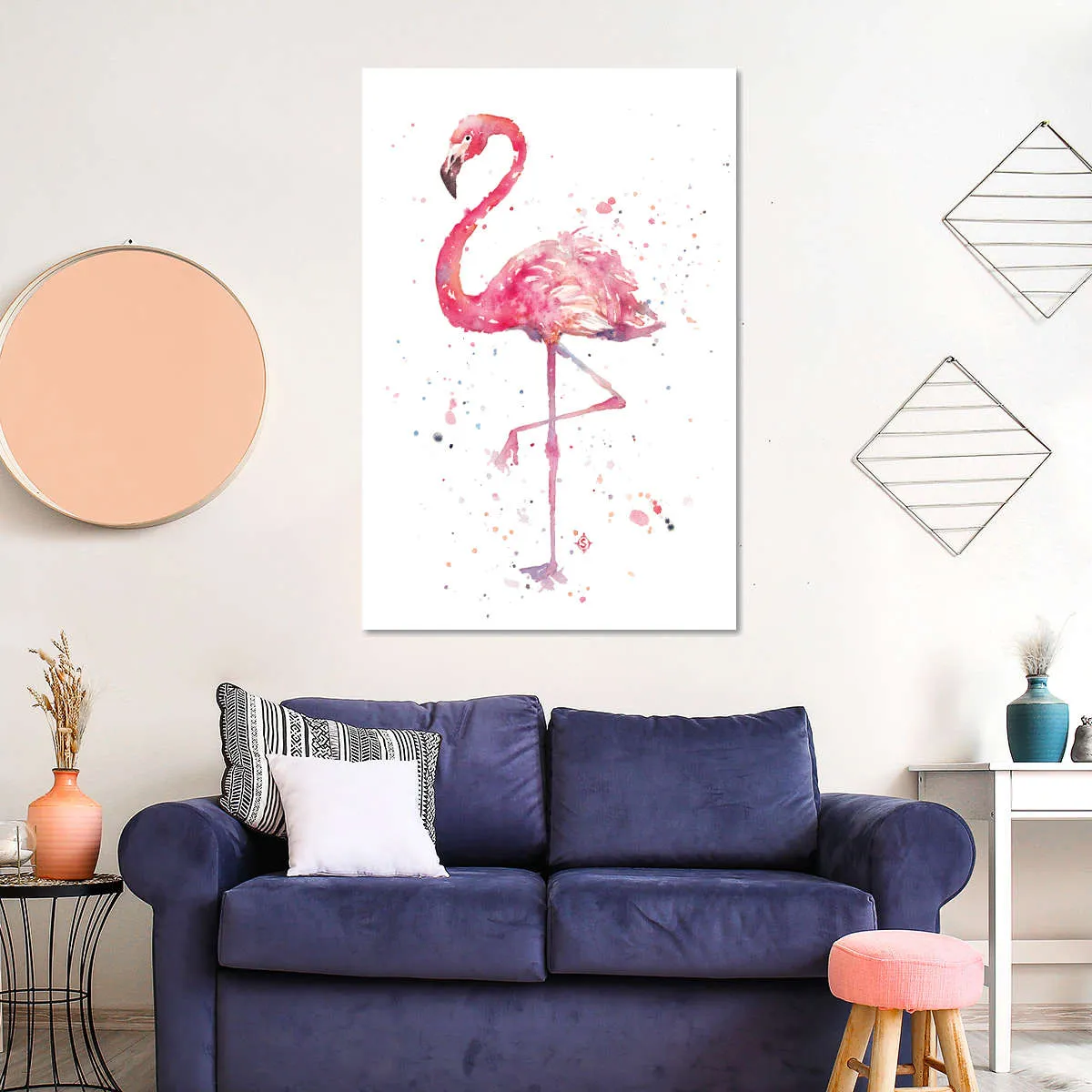 A Flamingo's Fancy Wall Art