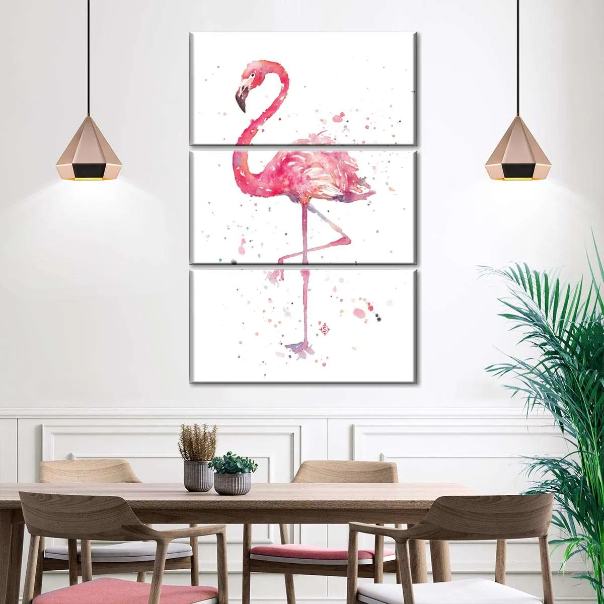 A Flamingo's Fancy Wall Art