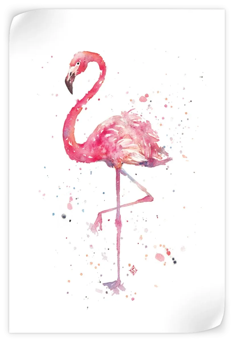A Flamingo's Fancy Wall Art