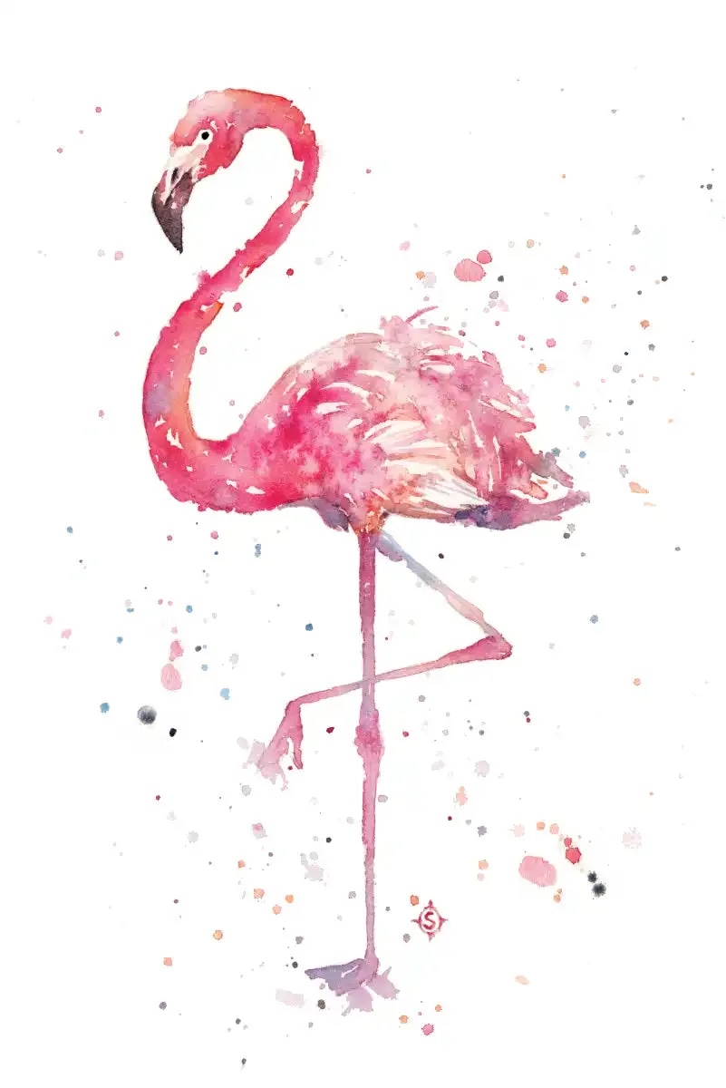 A Flamingo's Fancy Wall Art