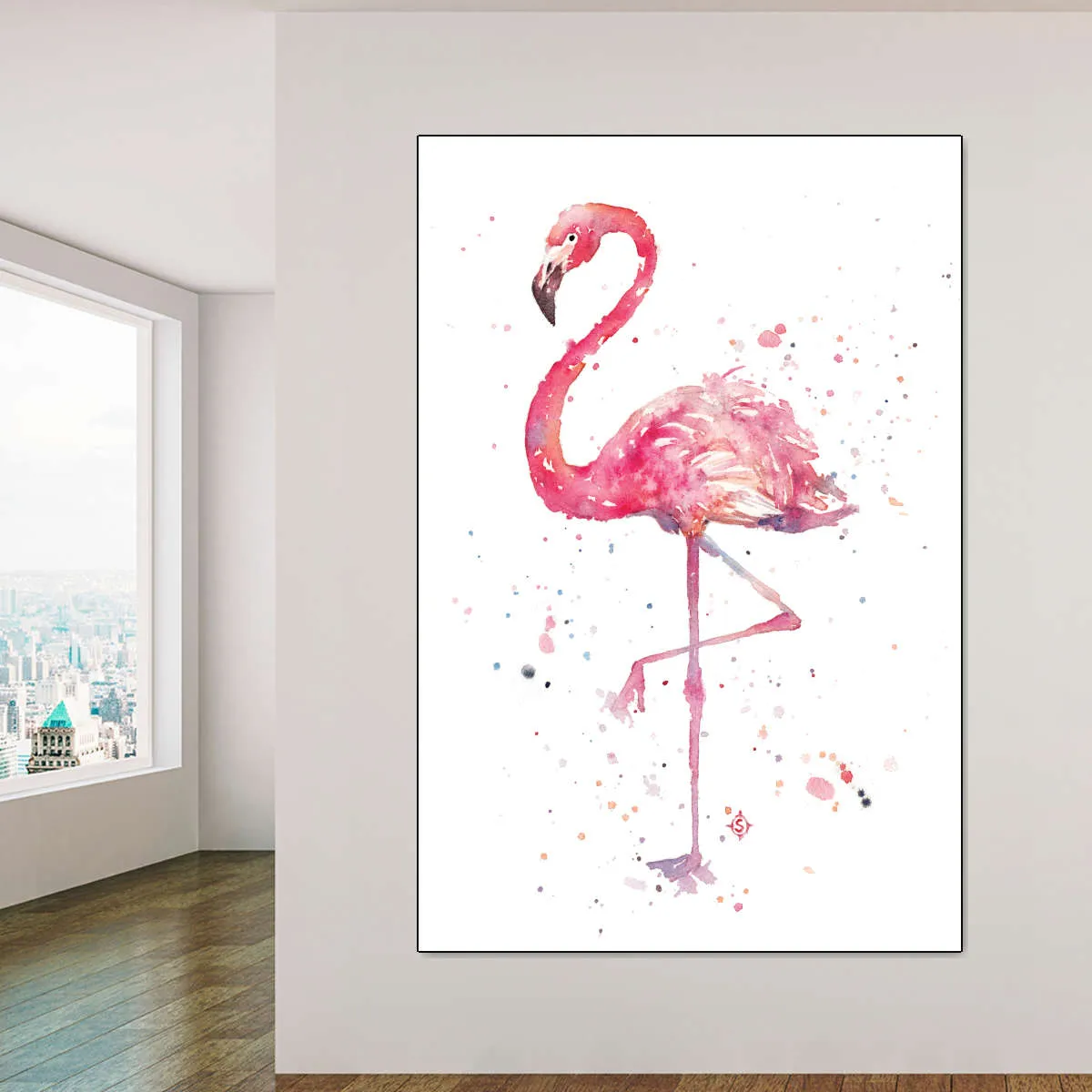 A Flamingo's Fancy Wall Art