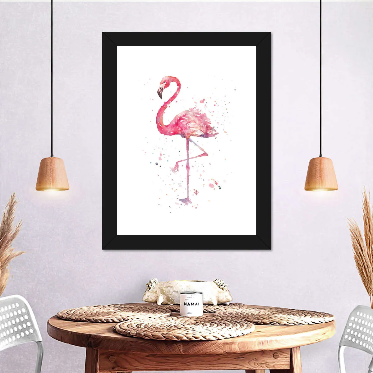 A Flamingo's Fancy Wall Art
