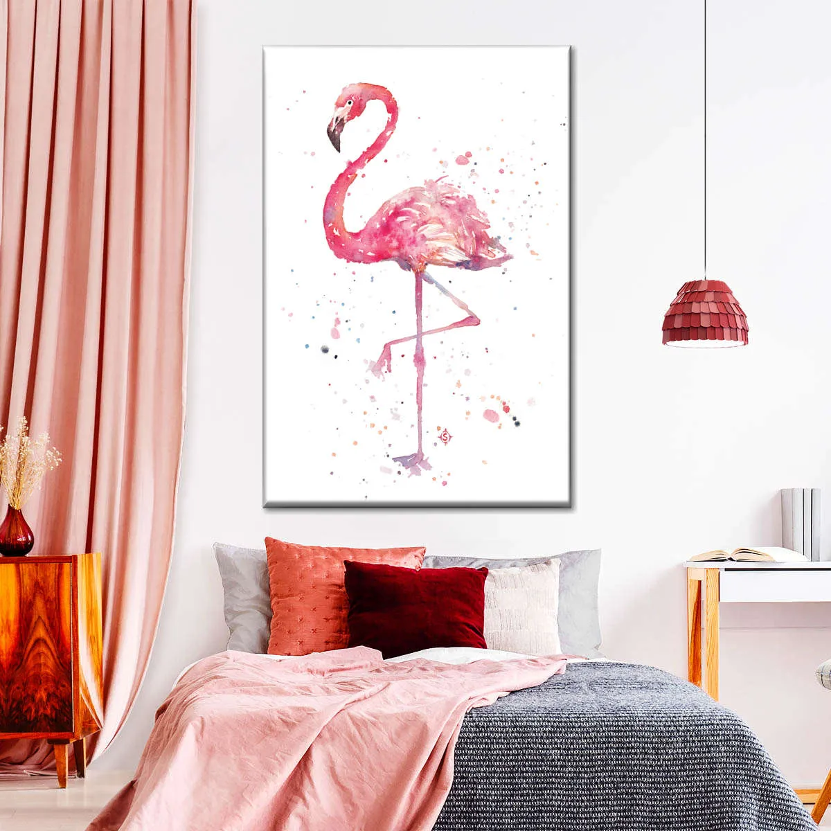 A Flamingo's Fancy Wall Art