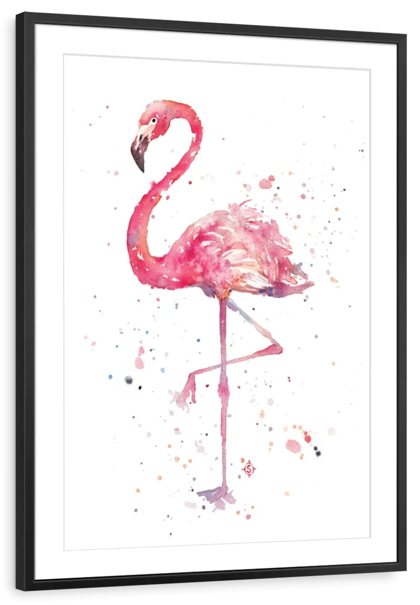 A Flamingo's Fancy Wall Art
