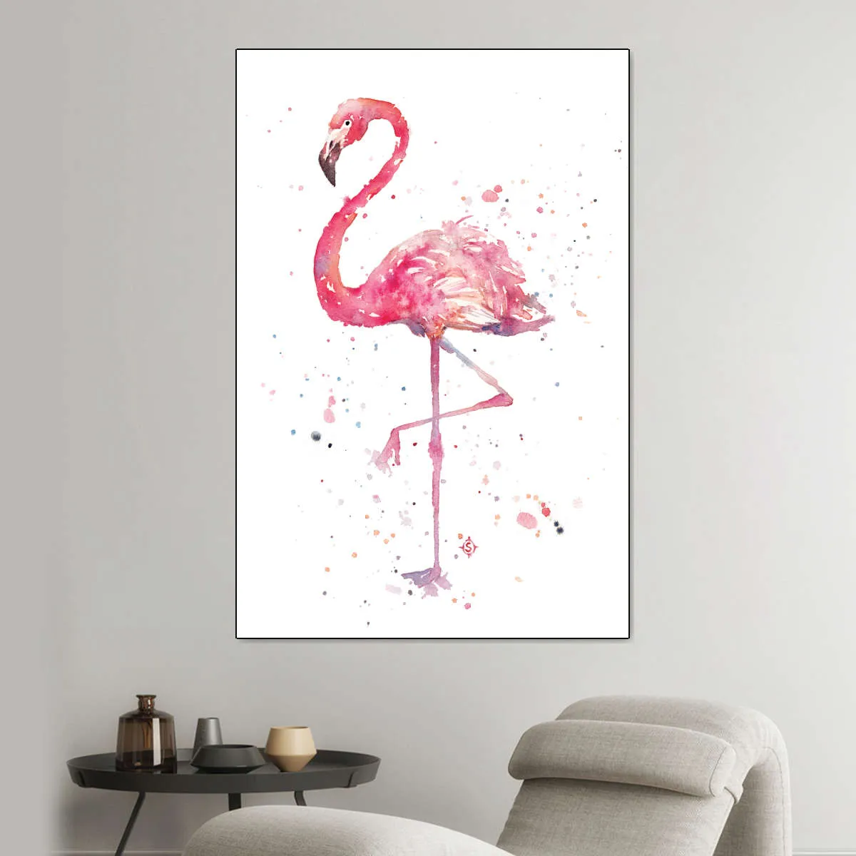 A Flamingo's Fancy Wall Art