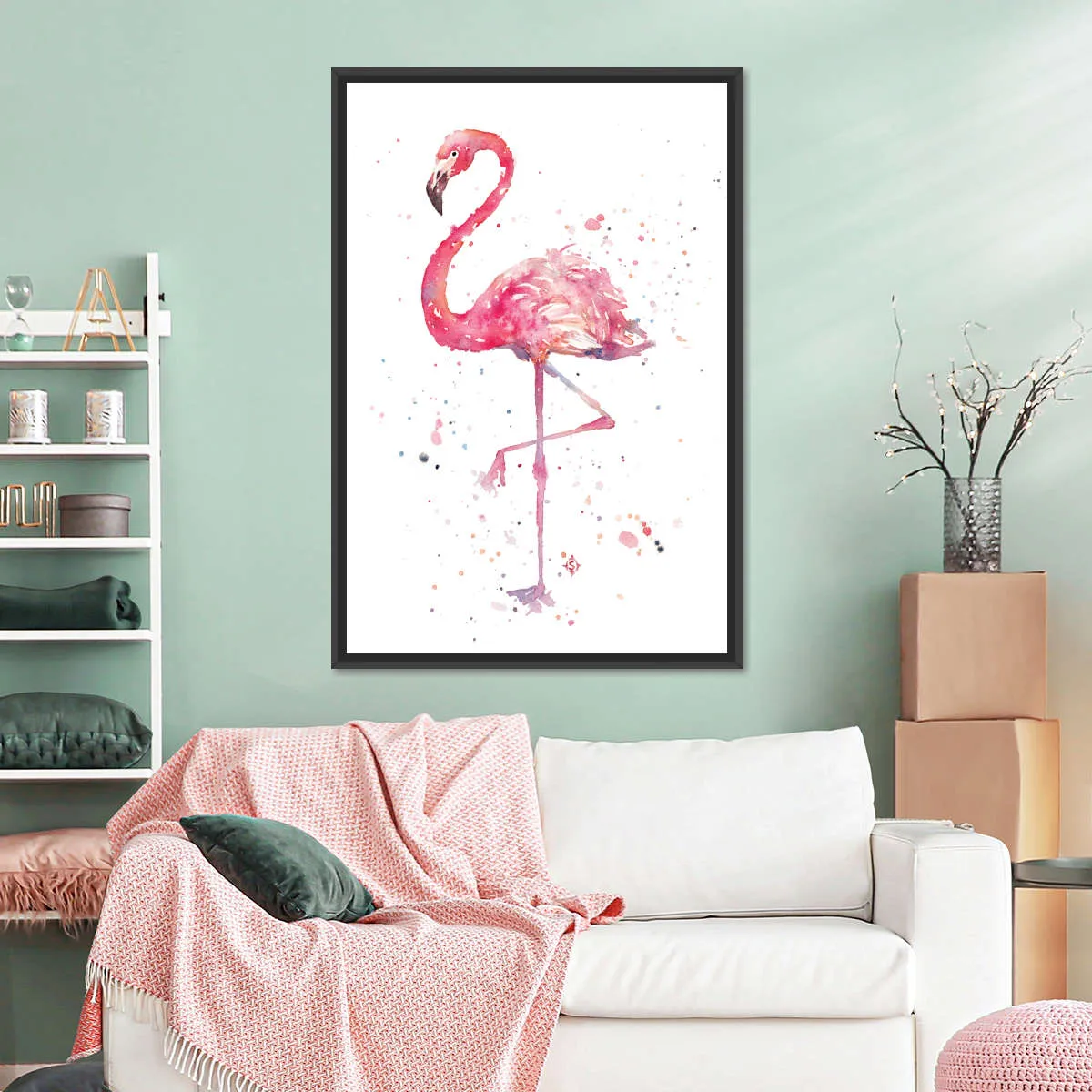A Flamingo's Fancy Wall Art