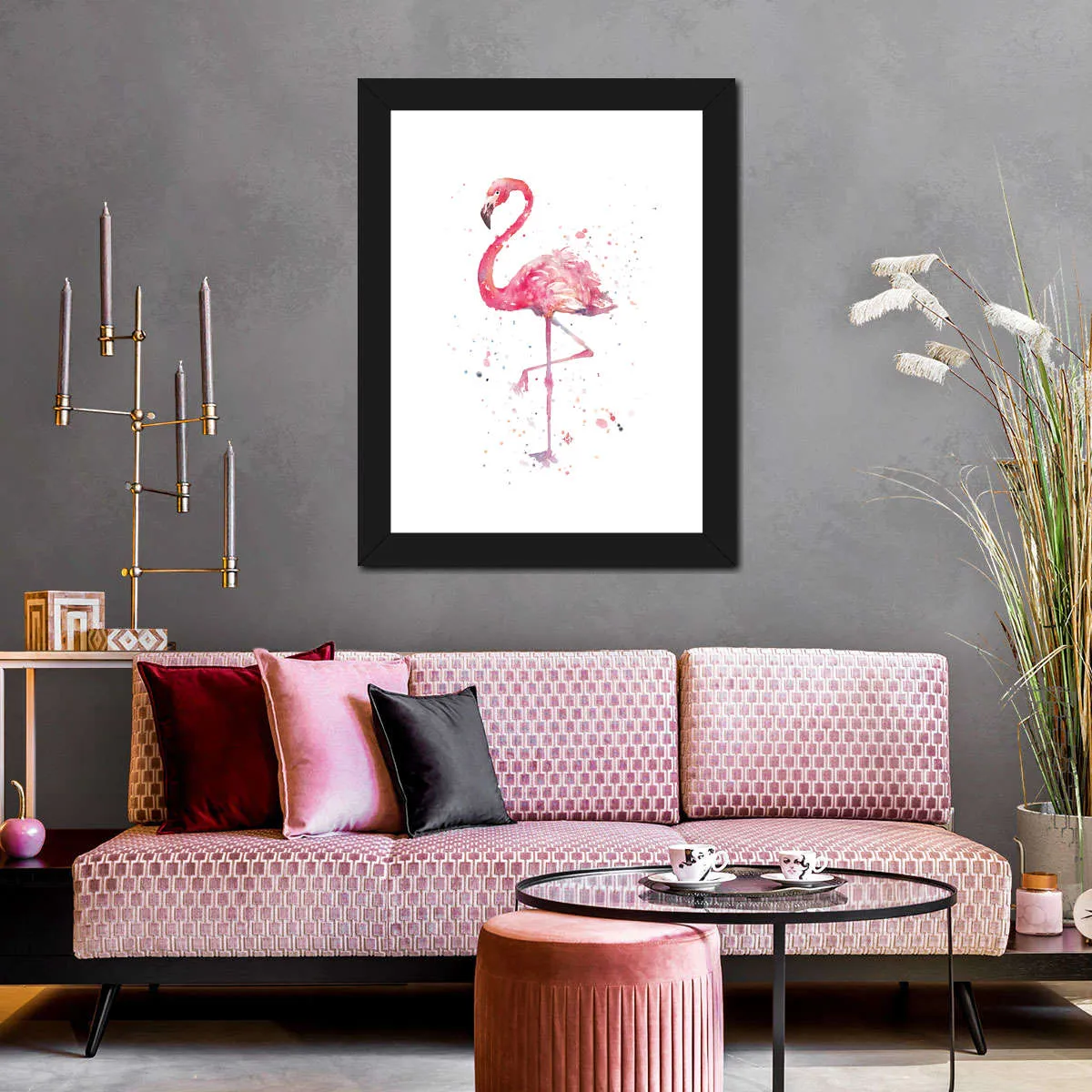 A Flamingo's Fancy Wall Art