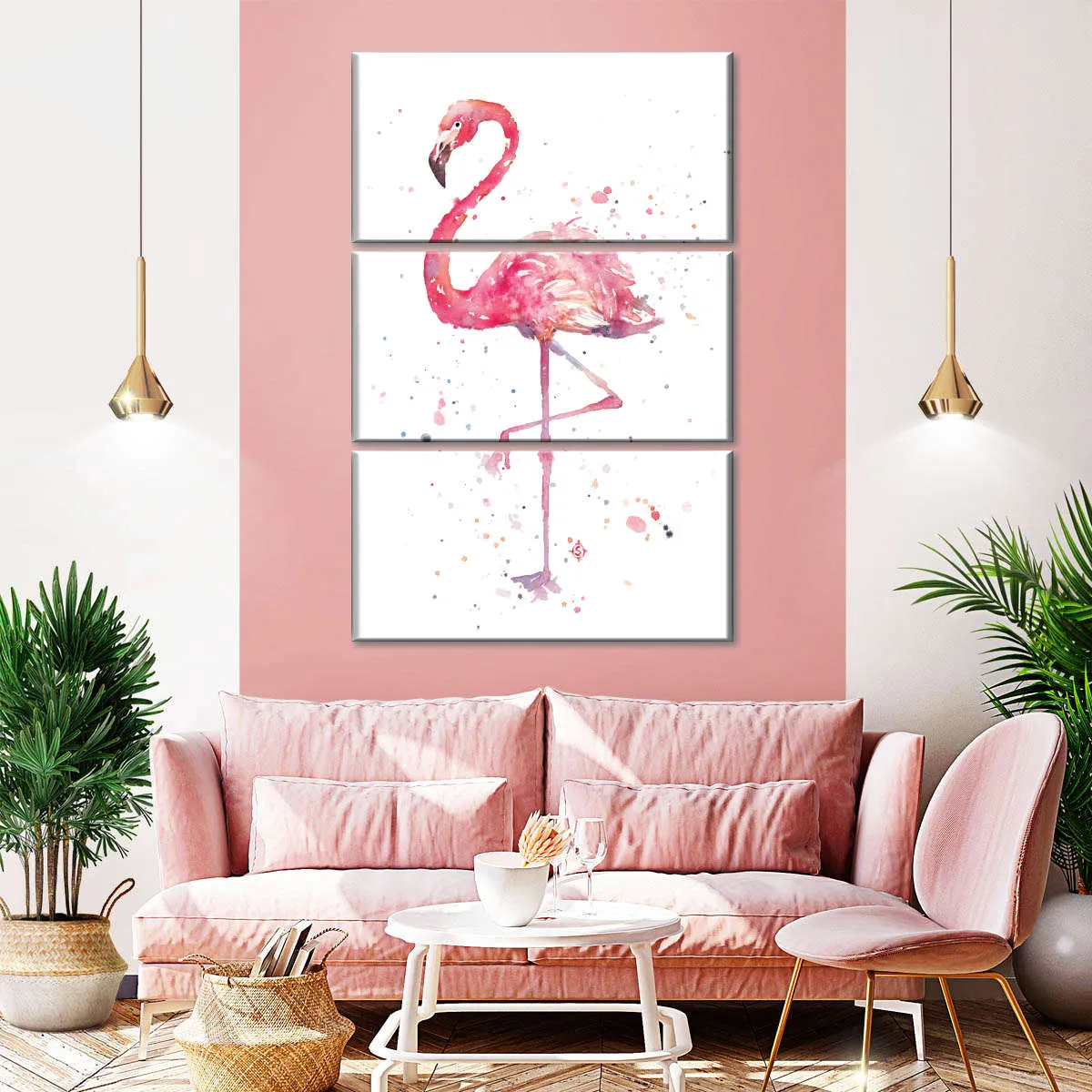 A Flamingo's Fancy Wall Art