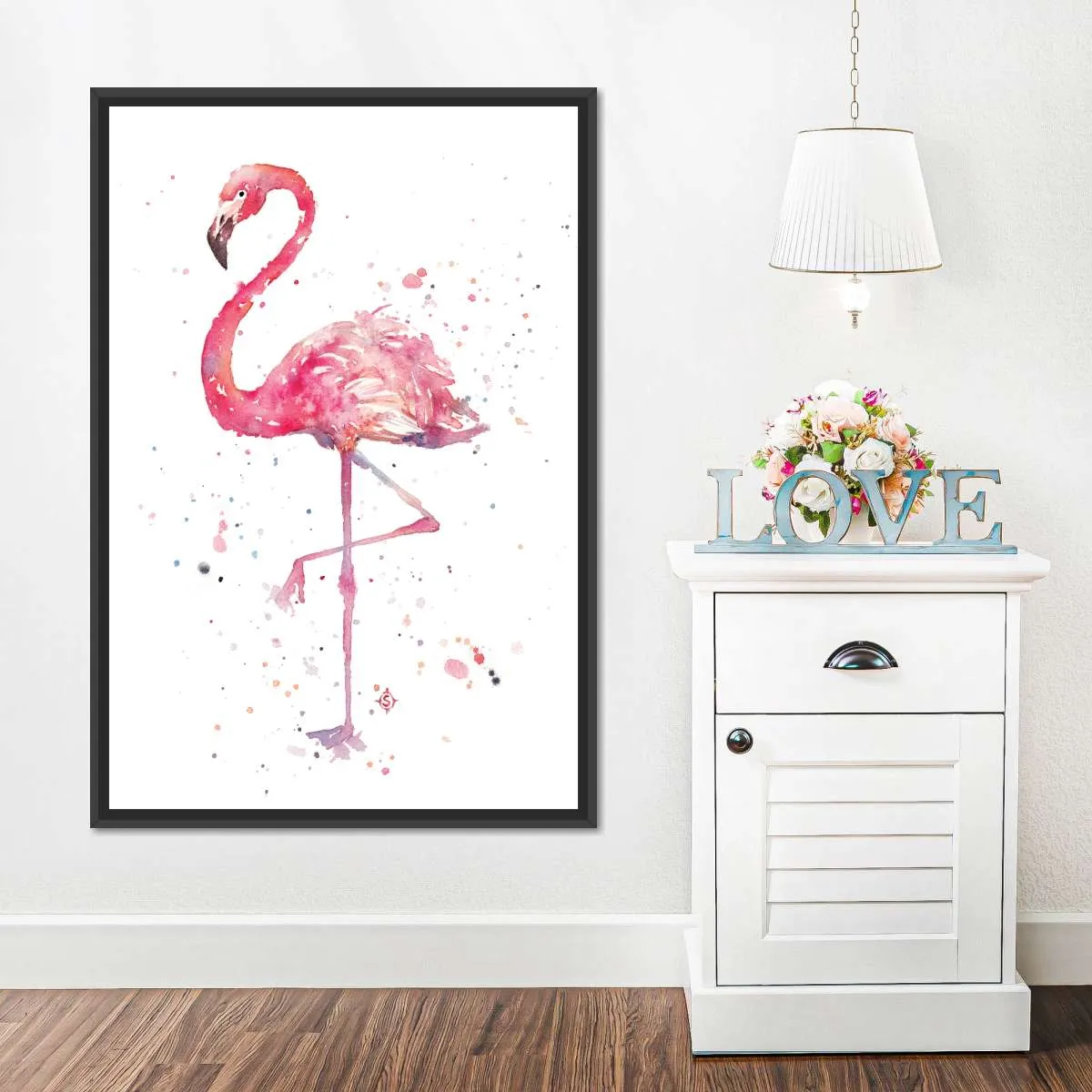 A Flamingo's Fancy Wall Art