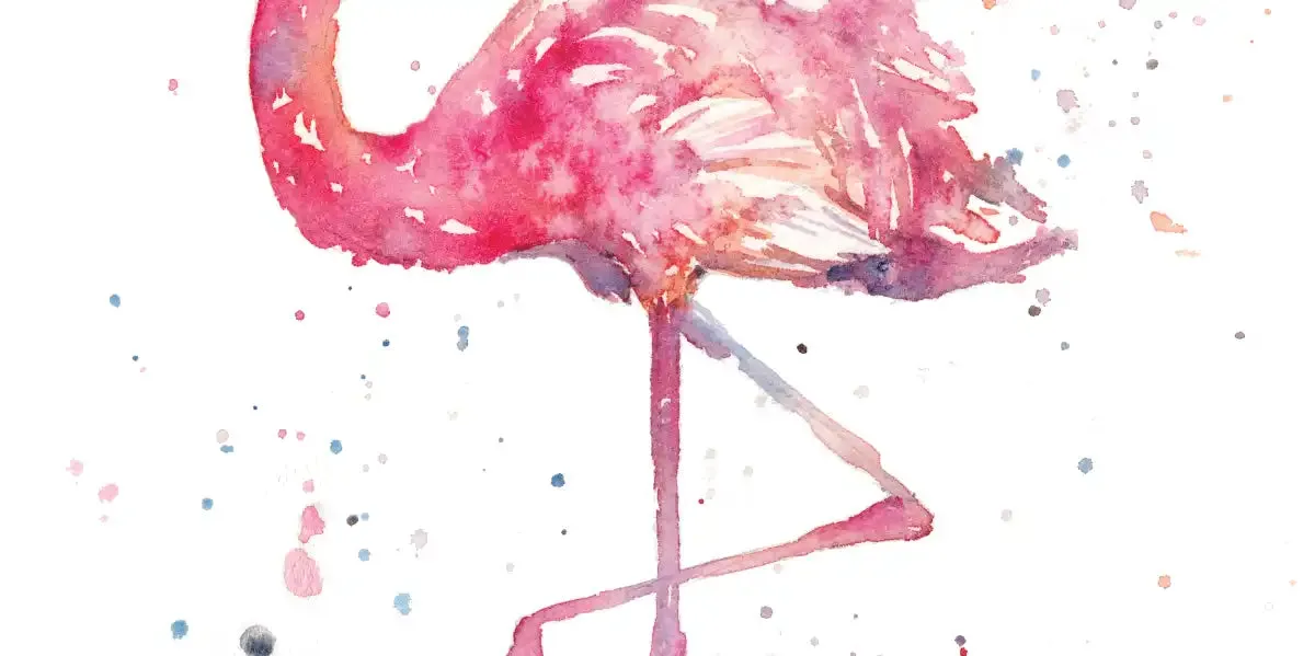 A Flamingo's Fancy Wall Art