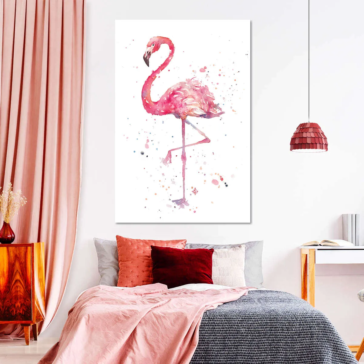 A Flamingo's Fancy Wall Art