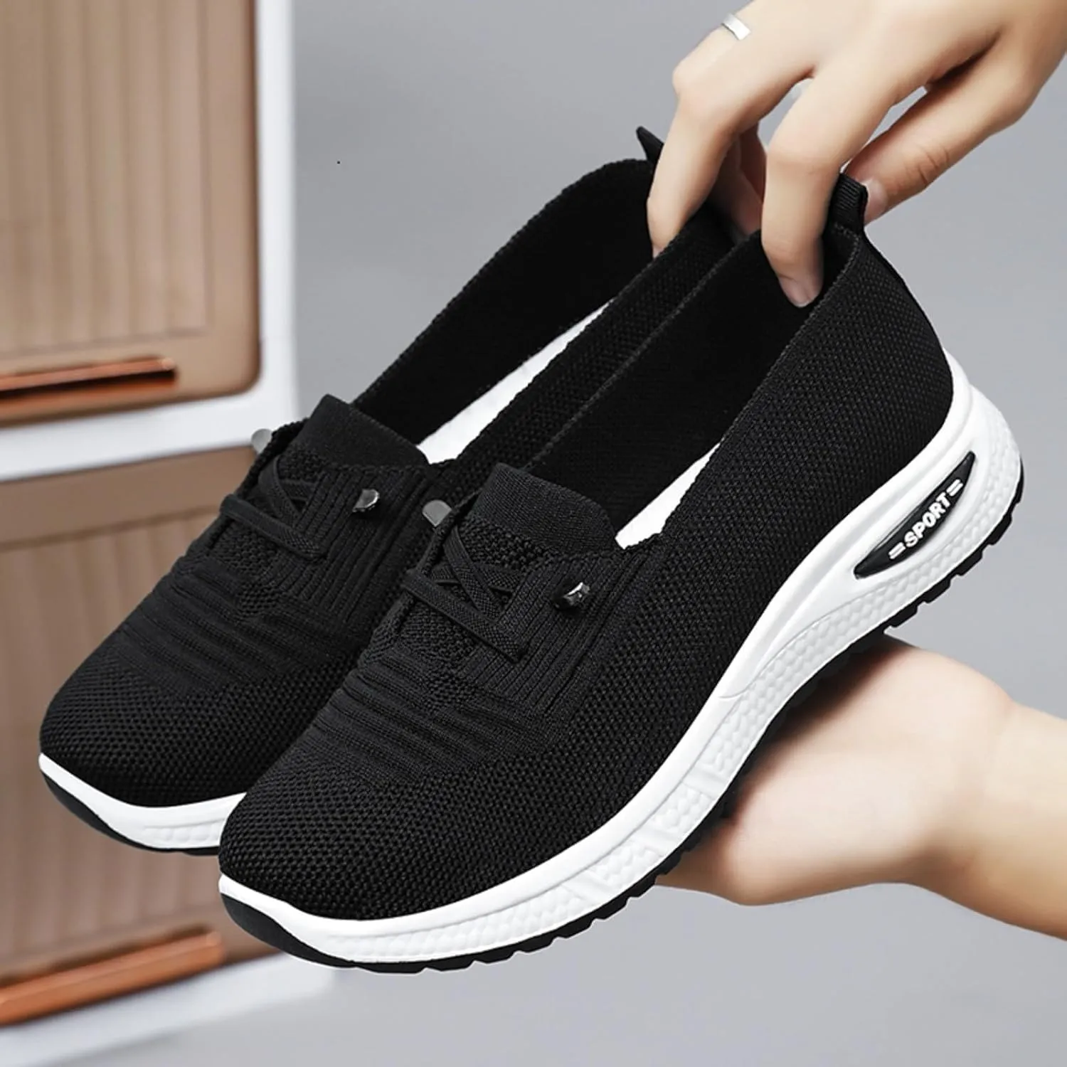Best Walking Shoes for Plantar Fasciitis Women Arch Support Slip On Orthopedic Shoes Lightweight Non Slip Mesh Walking Sneakers