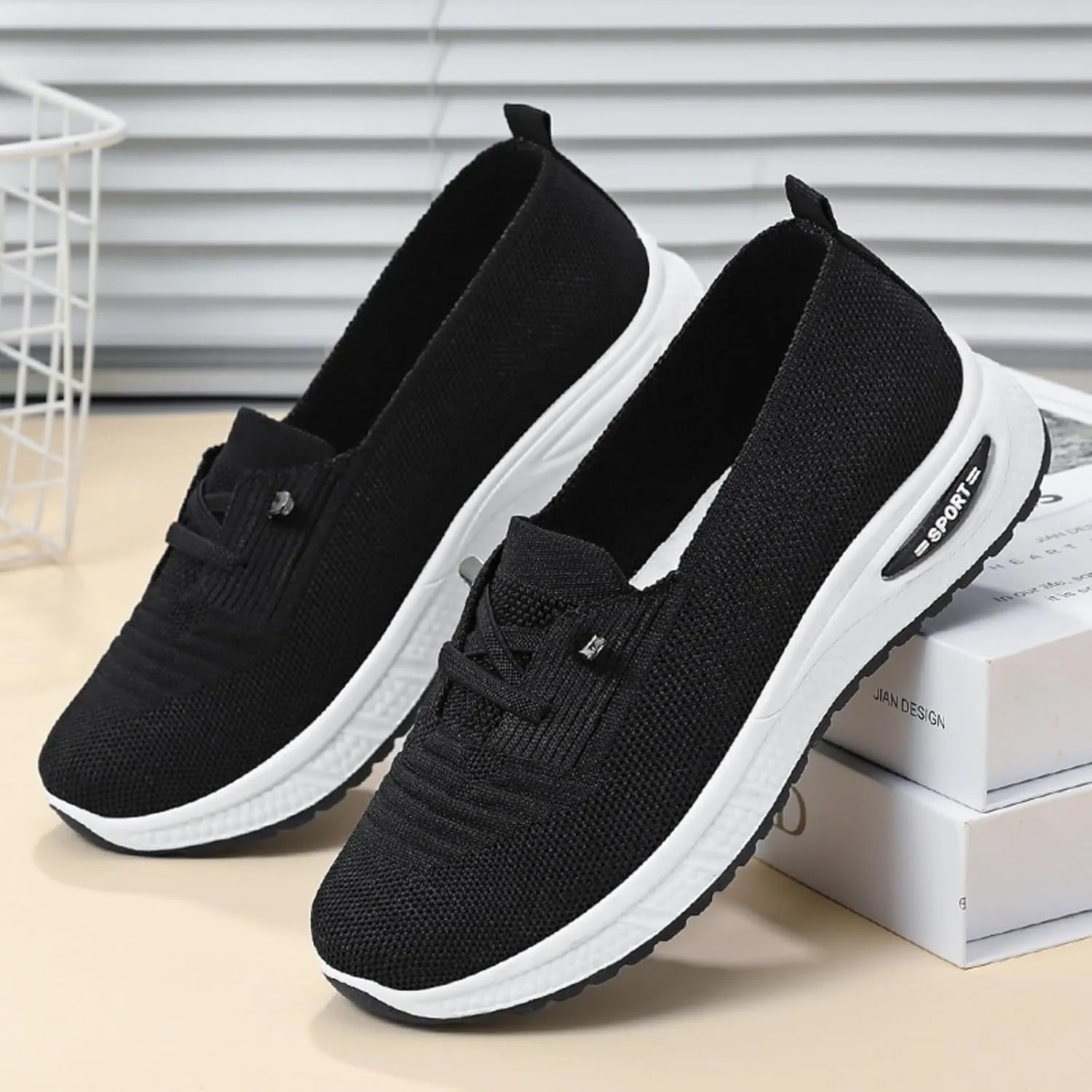 Best Walking Shoes for Plantar Fasciitis Women Arch Support Slip On Orthopedic Shoes Lightweight Non Slip Mesh Walking Sneakers