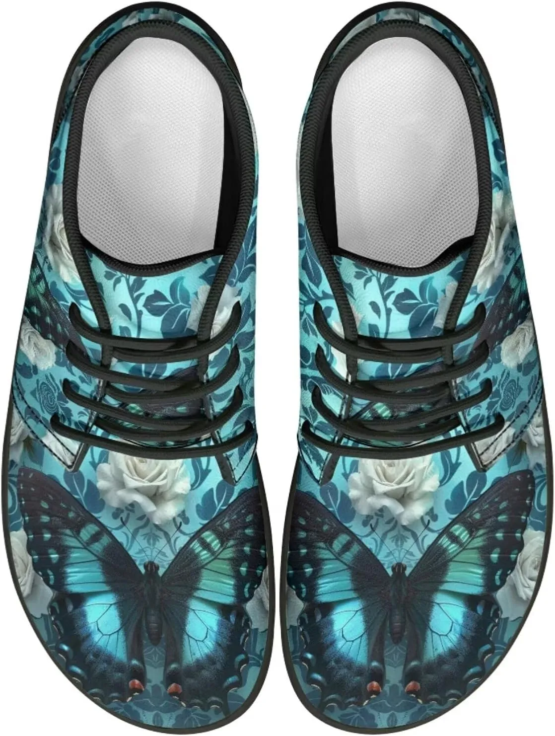 Butterfly Print Walking Shoes Lightweight Walking Tennis Hiking Work Ankle Sneaker for Men Women