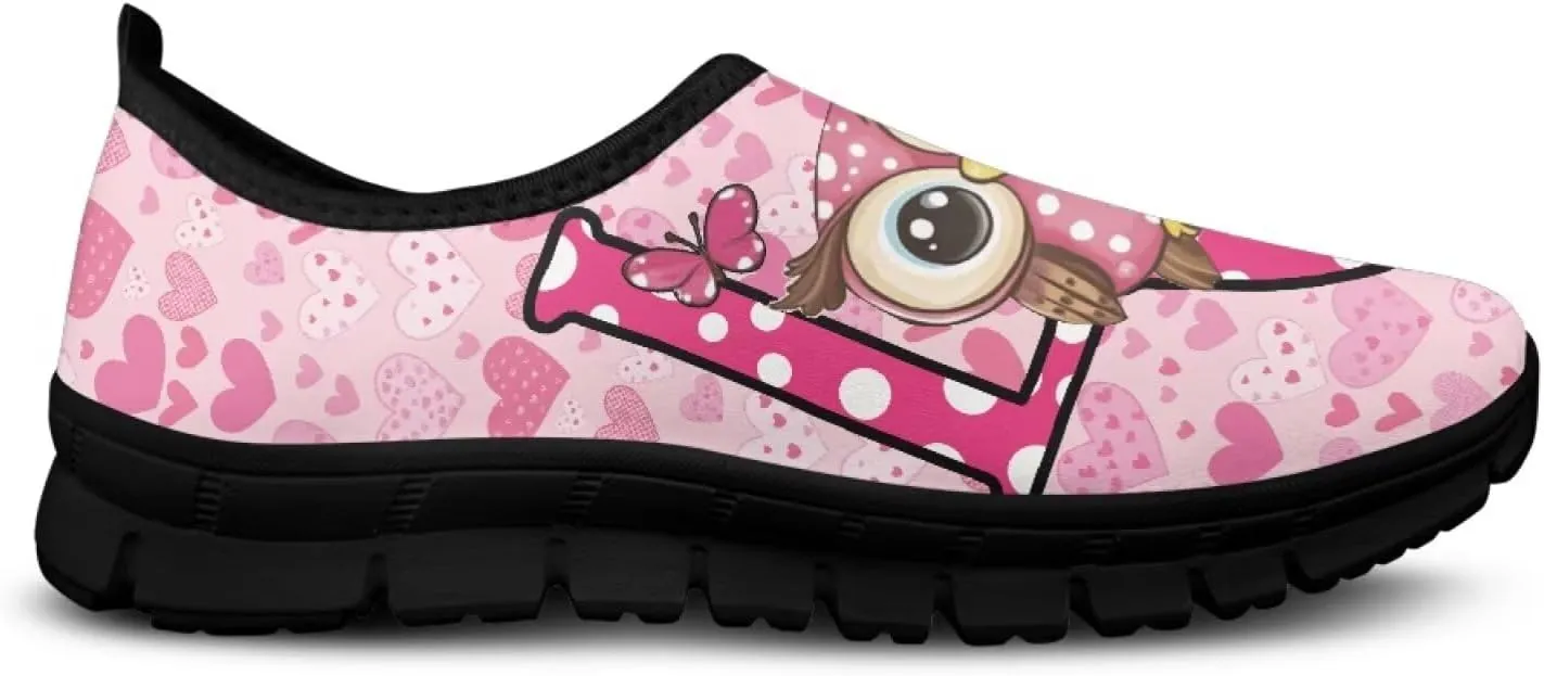 Heart Casual Sneakers for Women Show Loves Slip on Loafers with Arch Support Low Cut Shoes Valentine's
