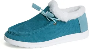 Ladmiple Boots For Women Ankle Booties Winter Warm Fur Lined Snow Boots Outdoor Slip On Comfortable Fashion Walking Shoes