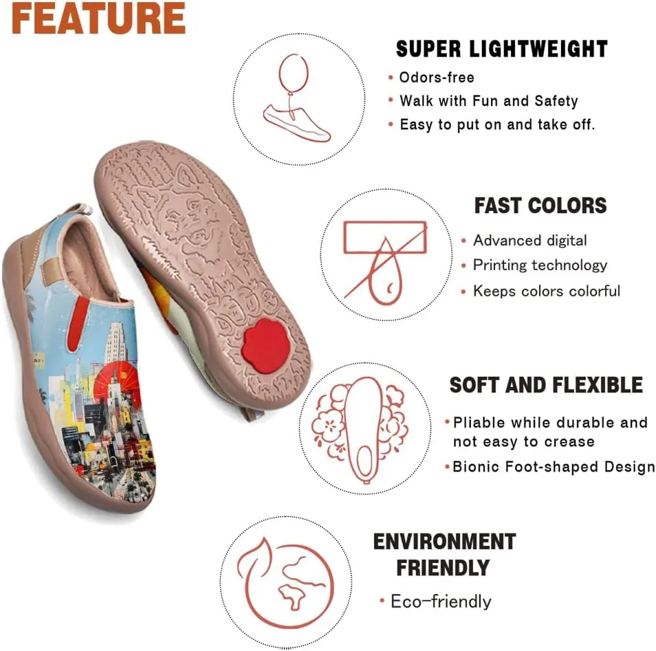 Loafers for Men Lightweight Cozy Casual Sneakers Art Painted Walking Travel Slip On Shoes