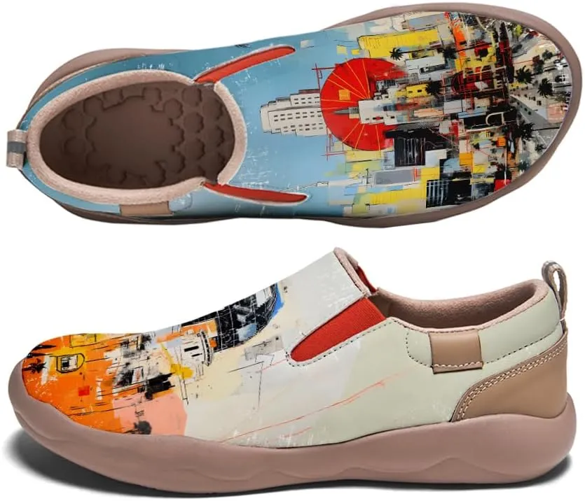 Loafers for Men Lightweight Cozy Casual Sneakers Art Painted Walking Travel Slip On Shoes